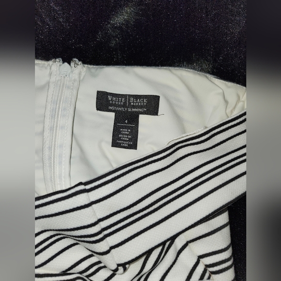 Black house white market fitted wiggle dress - Picture 7 of 8